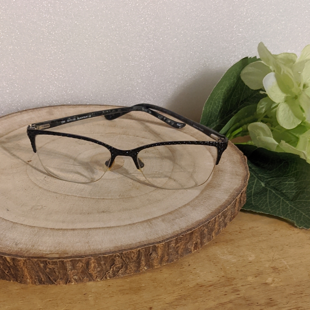 Adrienne Vittadini Black / Gunmetal Women's Glasses